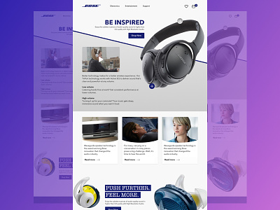 Bose Site Redesign bose e commerce ecommerce headphones landingpage music redesign sound ui uidesign web website