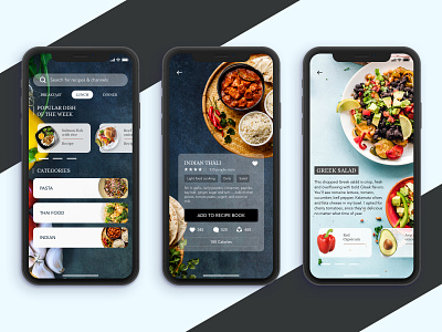 Healthy Food Recipe App app concept design food app graphicdesign interface interface design ios app iphonex mobile recipe sketchapp ui uidesign user experience userinterface web