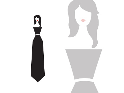 Businesswoman Icon business flat icon minimal negative space tie workplace