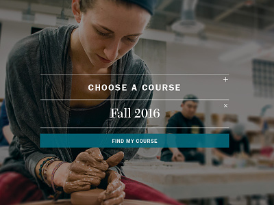 Choose a Course class filter hero ui web design