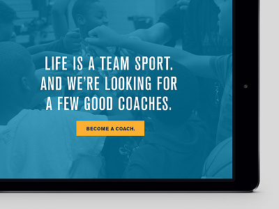 A Few Good Coaches coach copy headline minimal nonprofit ui web design