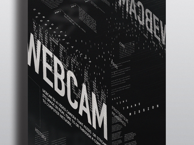 Typographic Poster: Webcam Connotative Poster 2015 calarts connotative webcam typographic poster typography poster