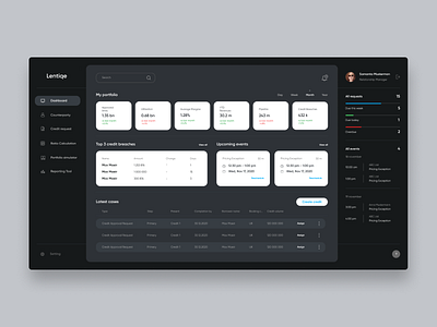 Dashboard UI animation banking composition dashboad fintech manager navigation bar product table uiux