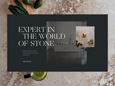 E-commerce Stone UI catalog composition ecommerce main page slider stone typography ui web webdesig website