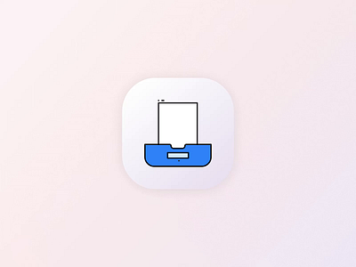 Icon animation. No files in the folder animation composition design file folder icon ui web website