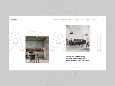 ADAPT Development. Concept architecture building composition concept corporate design creativity development project typography ui webdesign website