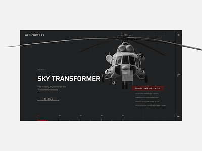 Helicopters. Sky transformer