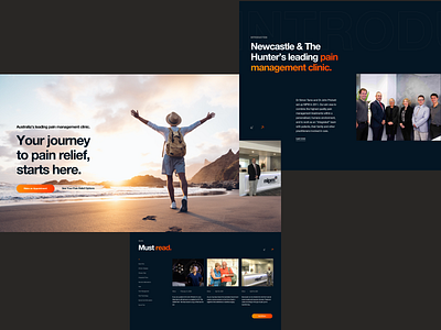 NIPM. Website concept bright colors composition design gradient health home page meditation typography ui ux website