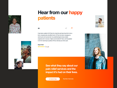NIPM. Testimonials composition design fance design gradient health home page medicin testimonials typography ui web website