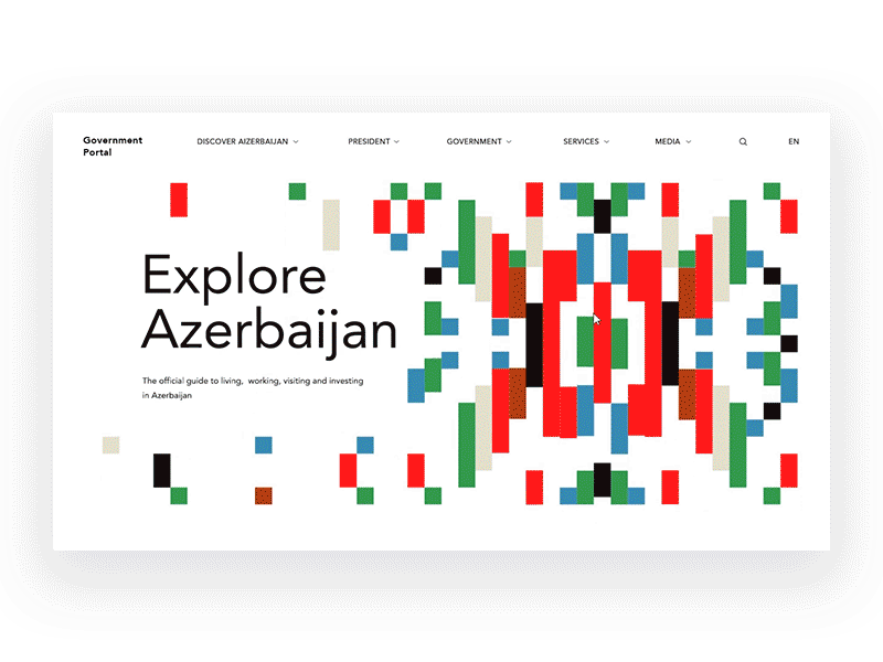 Concept for Government Portal Gallery animation azerbaijan gallery government ui set web