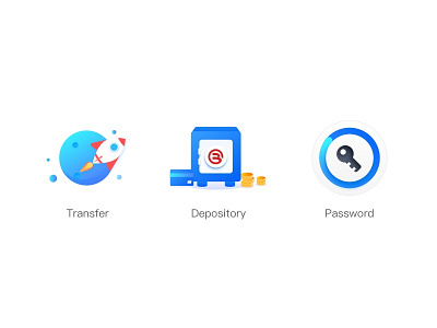 Some Icons For Depository Bank bank finance icon illustration money password rocket safe box star