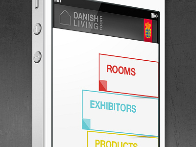 Delicious exhibition app colors elegant furniture ios iphone menu navigation scandinavian simple