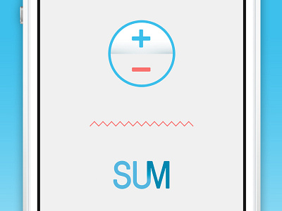 SUM of it all app calculate colors elegant grey ios iphone math simple splash sum