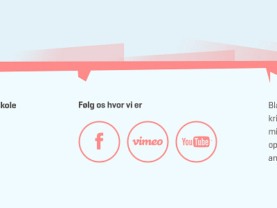 Follow the footer circles follow footer icons red social social media webdesign website