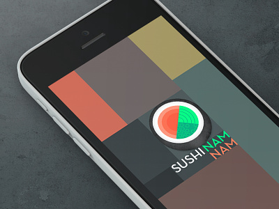 Sushi Nam Nam app appdesign clean colors dark elegant pattern splash sushi
