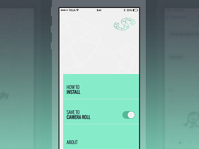 Squiggly the app app clean green identity ios8 menu settings simplicity squiggly