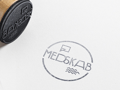 Stamped identity design elegant icons identity logo medskab nordic stamp symbols typography