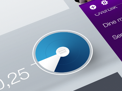 Let the circle do the talking app blue circle clean graph info infographics purple tablet