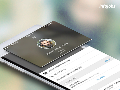 Edit Cv app design infojobs ios 8