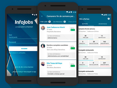 InfoJobs companies app android app app design design infojobs mobile ui user interface design ux visual design