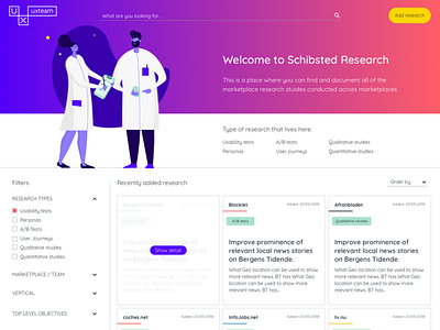 UX  repository of experiments
