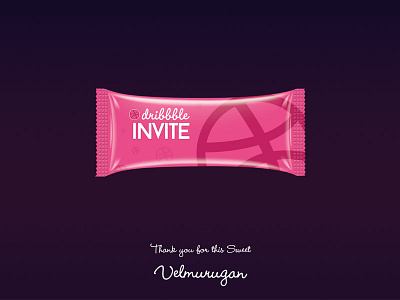 Invite candy debut dribble first first shot invite photoshop