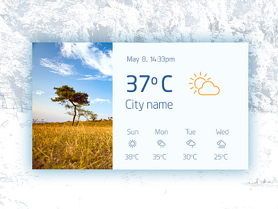 Weather screen Pop-up climate photoshop popup simple weather temparature ux weather