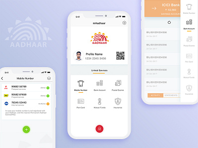 mAadhaar App- Redesign aadhaar app citizen card identity interface page photoshop sketch ui user ux