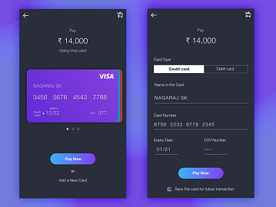Credit Card Checkout - Daily UI #2 002 app cards checkout creditcard daliyui design pay payment ui ux visa