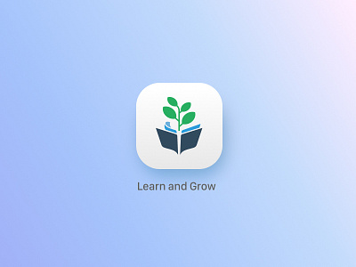 App icon- Daily UI #5 app appicon dailyui gradients grow icon ios learn leaves logo sketch