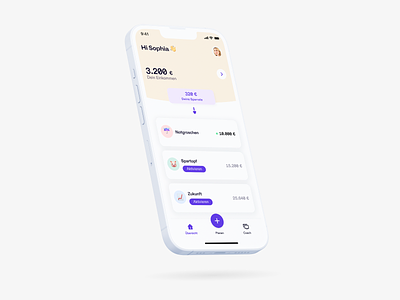 Financial Coach in your pocket. app beige berlin cards dashboard finance graphs home invest minimal overview parallax rows ui
