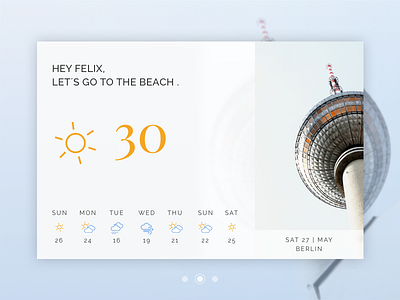 Berlin Weather Goals =) | UI Card berlin blur calendar card cloudy dashboard design fluent hot system ui weather