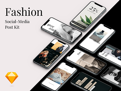 Fashion Social Media Post Kit fashion freebie instagram post kit sketch socialmedia