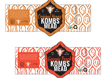 Kombs Mead Labels branding illustration logo typography