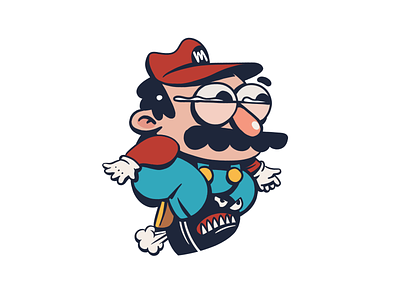 Mario character design icon illustration mario mario bros nintendo