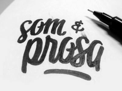 Som e Prosa handlettering lettering logo type typography