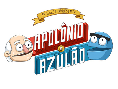 Apolônio e Azulão lettering logo puppets type typography