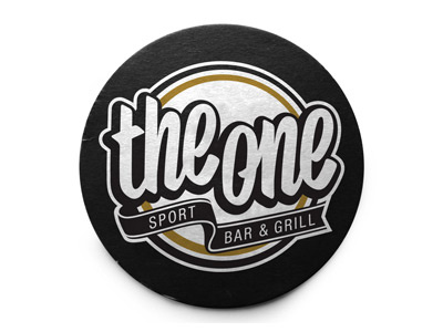 The One bar brushscript logo sport type typography