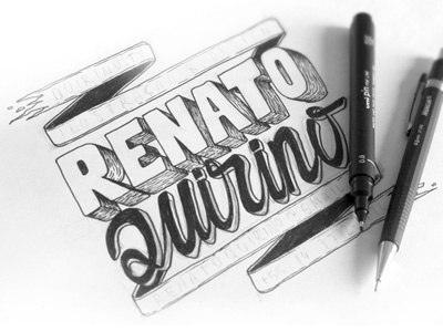 Letreiro handwritten letter lettering pen pencil quirino sketch typography