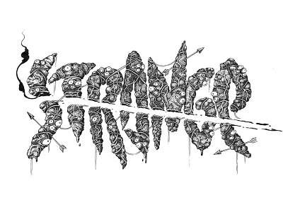 Strange final handwritten illustration lettering magazine nankin pencil quirino sketch terror typography