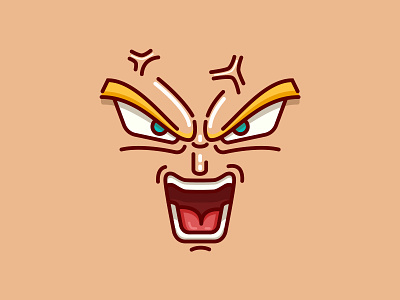 Goku bolted dragon ball z face goku illustration super saiyan