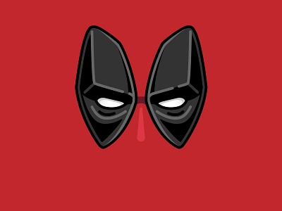 Deadpool bolted deadpool face illustration