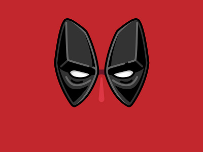 Deadpool bolted deadpool face illustration