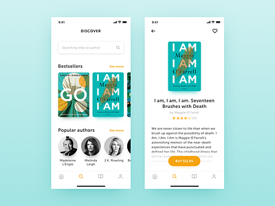 Book Reader App Redesign - Search & Details
