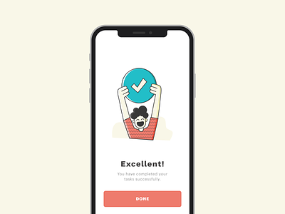 Task Completed boy complete confirm design done figma happy illustration illustrator success ui userexperience ux vector vectorillustration visualidentity