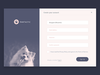 DailyUI 001: Sign-up screen 001 dailyui signup ui ux webdesign