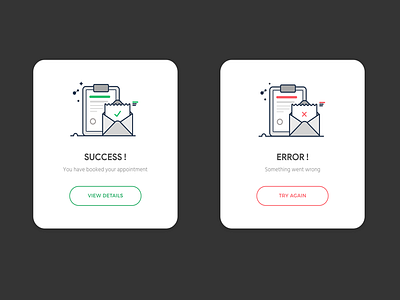 #011 Success-Error screen 011 dailyui error success ui userexperience userinterface ux