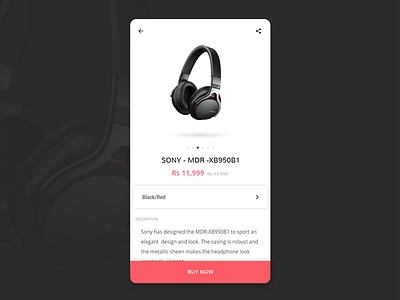 #012 E-commerce (Single item) 012 dailyui ecommerce headphone single ui userexperience userinterface ux