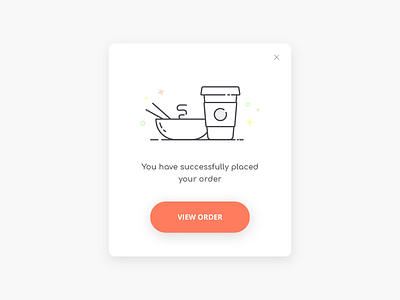 Pop up/Overlay dailyui food order overlay popup success ui userexperience userinterface ux