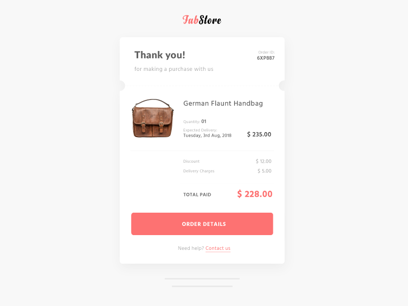 Email Receipt UI dailyui 17 pay emailreceipt invoice receipt userinterface userexperience ux ui